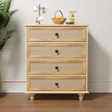 ORRD 4 Drawer Dresser, Mid Century Modern Style