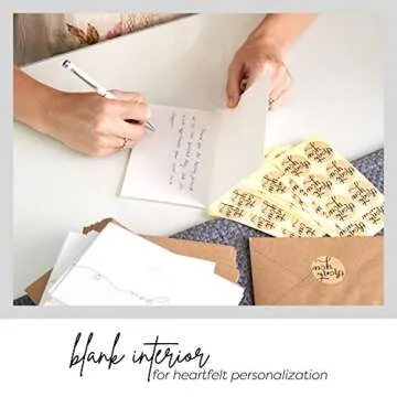 120 Heavyweight Blank Wedding Thank You Cards with Envelopes, Personalized Greetings Gratitude Letter From The New Mr and Mrs, Wedding Thank You Notes with Envelopes & Stickers (4x6 Inches) (120 Pack)