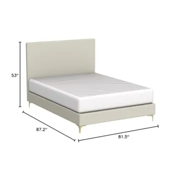 Meridian Geri Velvet Upholstered Bed in Gold or Chrome Finish