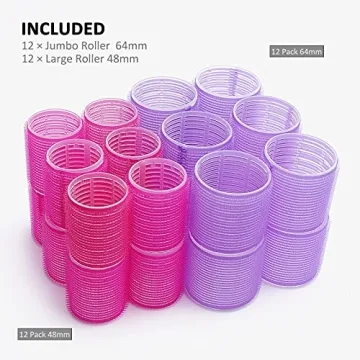 Jumbo Size Hair Roller Set for Salon-Quality Volume