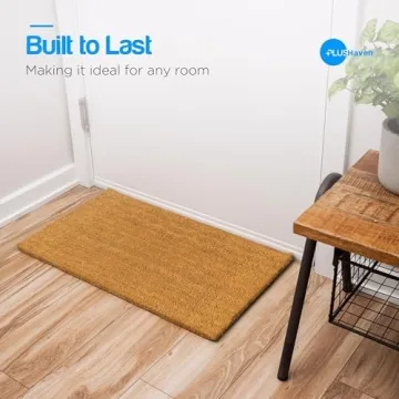 PLUS Haven Coconut Coir Doormat for Home and Decor