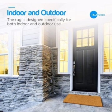 PLUS Haven Coconut Coir Doormat for Home and Decor