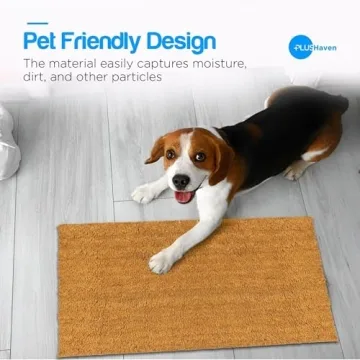 PLUS Haven Coconut Coir Doormat for Home and Decor