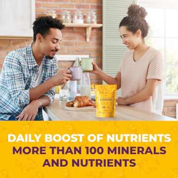 TrueSeaMoss Sea Moss Gummies for Adults & Kids - Magnesium, Burdock Root & Bladderwrack – Supports Immune, Boost Energy, Skin & Hair Health, Detox - 60 Vegan Gummies