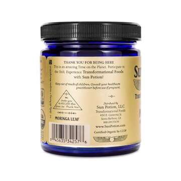 Sun Potion Moringa Leaf Powder - 90 Gram Jar