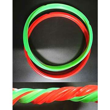 Pressure Cooker Silicone Sealing Gasket Red & Green Rings and Float Valve Fit for Instant Pot 5 or 6 Quart Models Replacement Parts Set
