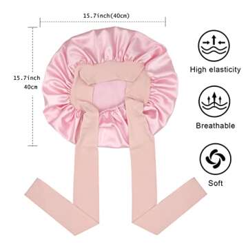 Satin Bonnet Silk Hair Bonnet for Sleeping and Care