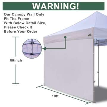 Eurmax USA Instant Canopy SunWall Tent Sidewalls for 10x10 Pop Up Canopy Tent,1 Pack Sidewall Only (Forest Green)