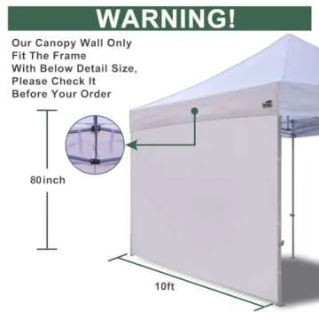 Eurmax USA Instant Canopy SunWall Tent Sidewalls for 10x10 Pop Up Canopy Tent,1 Pack Sidewall Only (Forest Green)