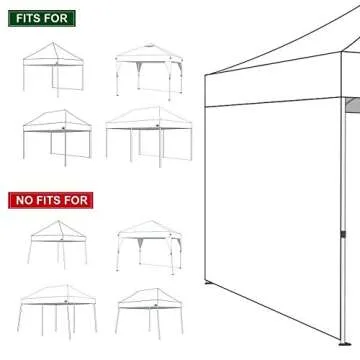 Eurmax USA Instant Canopy SunWall Tent Sidewalls for 10x10 Pop Up Canopy Tent,1 Pack Sidewall Only (Forest Green)