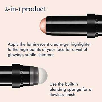treStiQue Highlight Stick, Illuminator Makeup For Face, Highlighter Makeup Stick, Face Highlighter Bronzer Makeup - Refillable