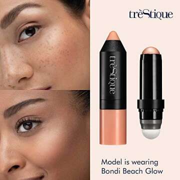 treStiQue Highlight Stick, Illuminator Makeup For Face, Highlighter Makeup Stick, Face Highlighter Bronzer Makeup - Refillable