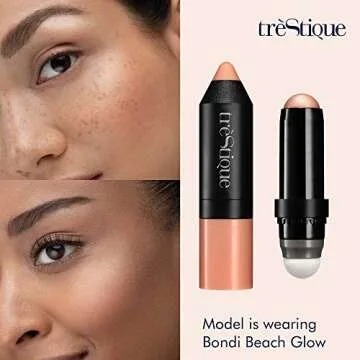 treStiQue Highlight Stick, Illuminator Makeup For Face, Highlighter Makeup Stick, Face Highlighter Bronzer Makeup - Refillable