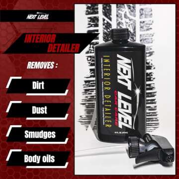 Next Level Car Care Interior Detailer Spray – Clean & Protect for Plastics, Leather, Vinyl, Glass ...