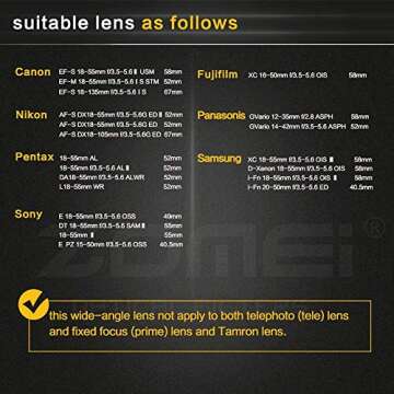 ZOMEI 52mm Ultra Slim UV Filter for SLR DSLR Cameras
