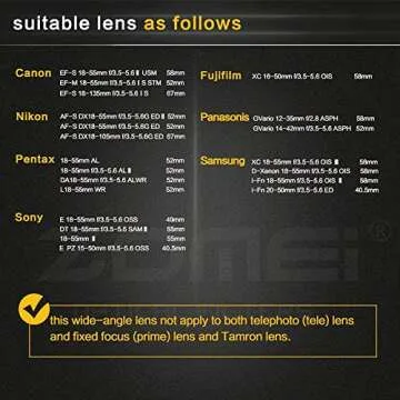 ZOMEI 52mm Ultra Slim UV Filter for SLR DSLR Cameras