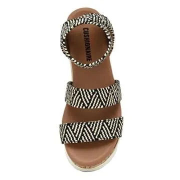 CUSHIONAIRE Naomi Women’s Wedge Sandals with Comfort Foam