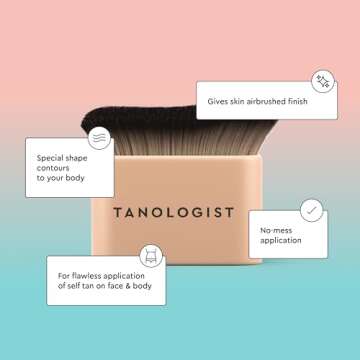 Tanologist Blending Brush for Self Tan - Vegan Body Brush for Flawless Self Tanner Application, 1 Co...