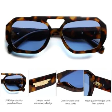 SOJOS Trendy Polarized Aviator Sunglasses - Stylish Protection