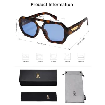 SOJOS Trendy Polarized Aviator Sunglasses - Stylish Protection