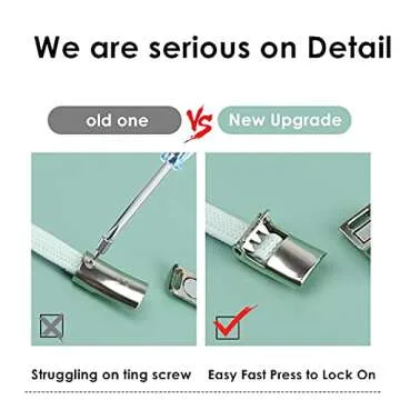 nikwesm Magnetic No Tie Elastic Shoe Laces for Kids Adults, No screw, One Size Fits All (silver rainbow)