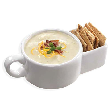 TIYOORTA Soup and Cracker Mug or Cereal Bowl by Kitchen Gadgets - 12 Oz