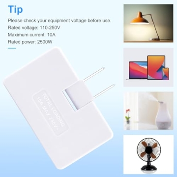 Compact 3 Pack AC Flat Wall Outlet Extender for Home and Travel