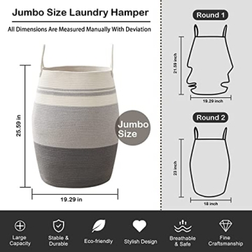 Elegant OIAHOMY Laundry Hamper - Large, Durable, Versatile