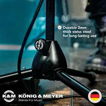K&M 21090.500.55 Microphone Stand | Heavy Duty, Adjustable Boom