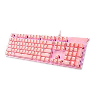 i-rocks K75M Mechanical Keyboard - 104 Keys - with Cherry MX Brown Switches, PBT Keycaps, Backlit LE...