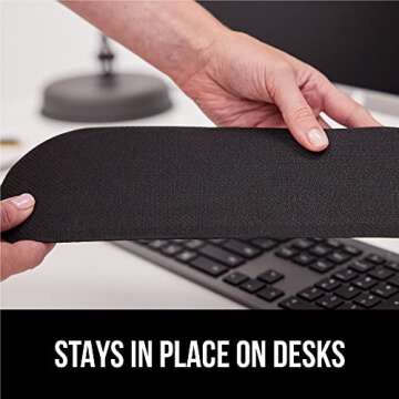 Gorilla Grip Silky Gel Memory Foam Wrist Rest for Computer Keyboard, Mouse, Ergonomic Design for Typing Pain Relief, Desk Pads Support Hand and Arm, Mousepad Rests, Stain Resistant, 2 Piece Pad Spiral