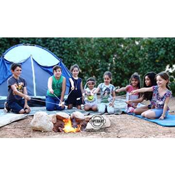 Extending Marshmallow Roasting Sticks Set for Campfire Fun