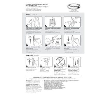 Command Medium Designer Hooks for Damage-Free Wall Hanging