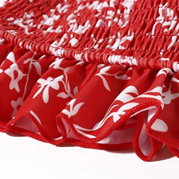 Stylish Women's Shirred Bandeau Bikini Set for Summer Fun