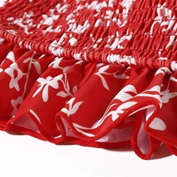 Stylish Women's Shirred Bandeau Bikini Set for Summer Fun