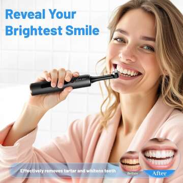 Electric Tooth Polisher Kit with 4 Speed Modes & Travel Case