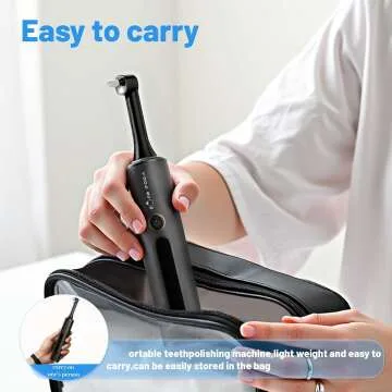 Electric Tooth Polisher Kit with 4 Speed Modes & Travel Case