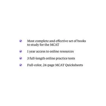MCAT Complete 7-Book Subject Review 2023-2024, Set Includes Books, Online Prep, 3 Practice Tests (Kaplan Test Prep)