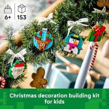 LEGO Christmas Ornament Selection Building Toys - Holiday Crafts for Family, Kids, Boys & Girls, Age...