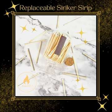 Decorative Glass Matches Cloche - Perfect Gift for Candle Lovers