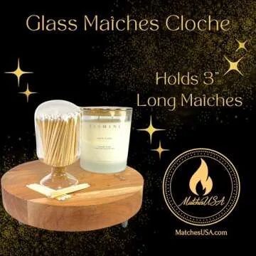 Decorative Glass Matches Cloche - Perfect Gift for Candle Lovers