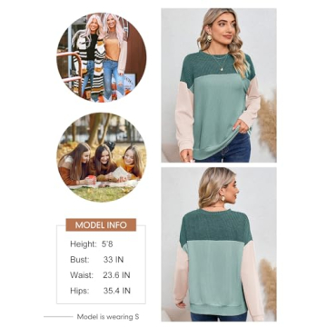 Women's Color Block Knit Sweater - Casual Fall Style