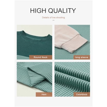 Women's Color Block Knit Sweater - Casual Fall Style