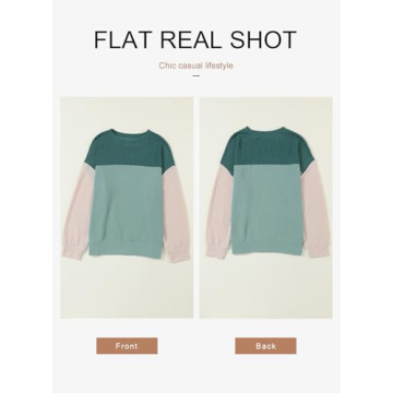 Women's Color Block Knit Sweater - Casual Fall Style