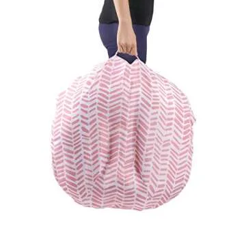 Water Resistant Removable Cover for Newborn Lounger | Pink Herringbone Design | Premium Quality Soft Wipeable Fabric | Great Baby Girl Shower Gift (Pink Herringbone)