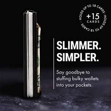 Mountain Voyage Minimalist Wallet for Men - Slim RFID Wallet I Scratch Resistant, Matte Black Credit...