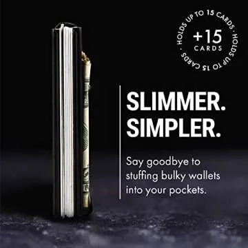 Mountain Voyage Minimalist Wallet for Men - Slim RFID Wallet I Scratch Resistant, Matte Black Credit...