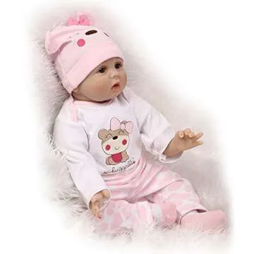Reborn Baby Dolls 22 inch,Quality Realistic Handmade Babies Dolls Girls Soft Vinyl Silicone Lifelike Kids Gifts / Toys Age 3+, EN71 Certification