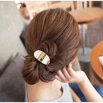 10 Pcs Gold Alloy Hair Ties - Stylish Accessories for Women