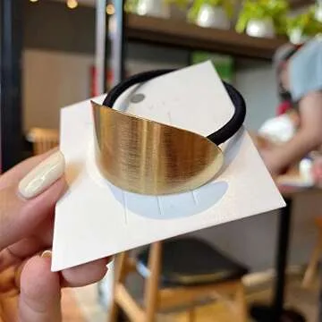 10 Pcs Gold Alloy Hair Ties - Stylish Accessories for Women